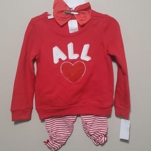 👶CUTE RED AND WHITE OUTFIT WITH BOW👶